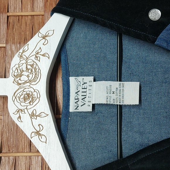 Vintage Denim and Velvet Vest Academia Alt Cottagecore - Picture 11 of 13